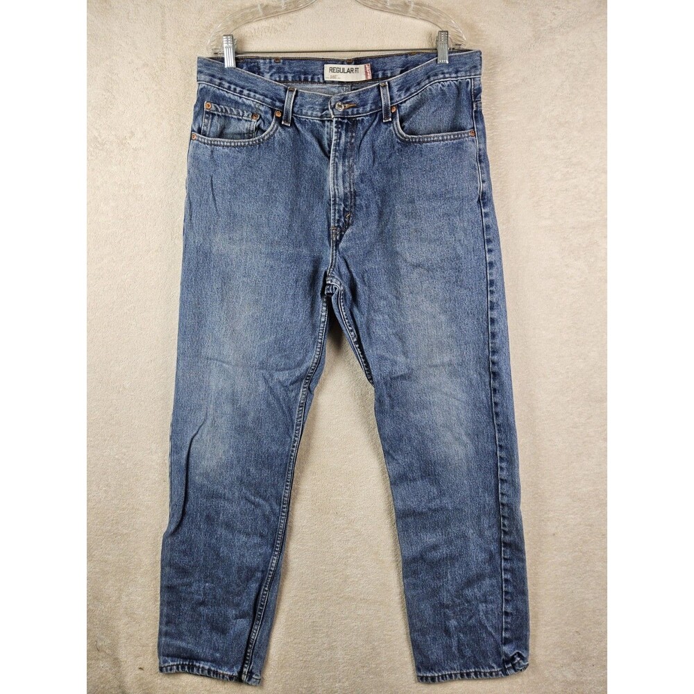 Levi's Men's 505 Regular Fit Medium Wash Denim Jeans Size 38x34